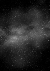 Wall Mural - night black starry sky and bright galaxy, vertical background