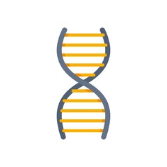 Poster - Nanotechnology dna icon flat isolated vector
