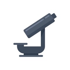 Poster - nanotechnology microscope icon flat isolated vector