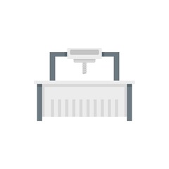 Poster - Milling machine beam icon flat isolated vector