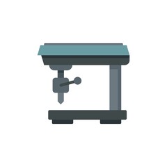 Poster - computer milling machine icon flat isolated vector