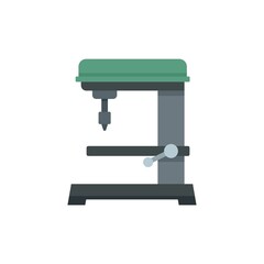 Poster - automated milling machine icon flat isolated vector