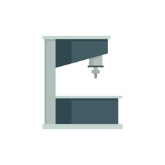 Poster - manufacture milling machine icon flat isolated vector