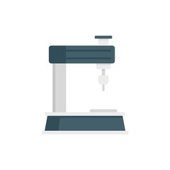 Poster - industry milling machine icon flat isolated vector
