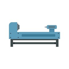 Poster - grinding lathe icon flat isolated vector