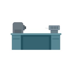 Poster - cutter lathe icon flat isolated vector