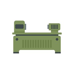 Poster - boring lathe icon flat isolated vector