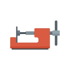 Poster - tire fitting device icon flat isolated vector