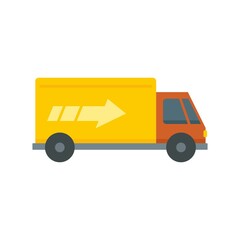 Poster - Delivery truck icon flat isolated vector