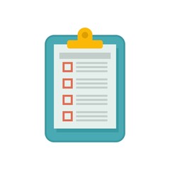 Poster - Manager clipboard icon flat isolated vector
