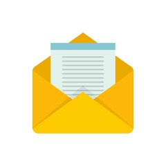 Poster - Finance mail icon flat isolated vector