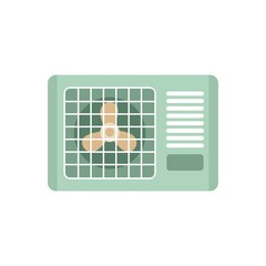 Poster - Outdoor ventilation icon flat isolated vector