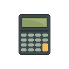 Poster - Digital calculator icon flat isolated vector