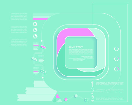 Flat business infographic template, vector illustration