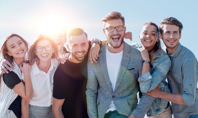 Wall Mural - portrait of a group of successful young people