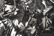 Grunge Black And White Paint Brush Stroke Background