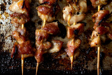 Grilled Chicken Kebabs On A Sheet Pan