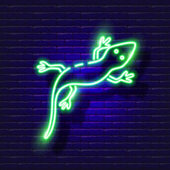 Wall Mural - Reptile Lizard neon icon. Vector illustration for design, website, pet shop, veterinary clinic. Veterinary medicine concept.