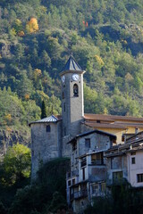 Wall Mural - The small city of Lantosque. Alpes-Maritimes, France the 25th October 2021.