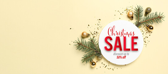 Advertising banner for Christmas sale