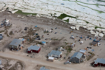 Canvas Print - Village of Igloolik Baffin Region of Nunavut. Arctic Canada
