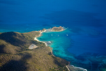 Wall Mural - Peter Island And Carrot Rock. British Virgin Islands Caribbean