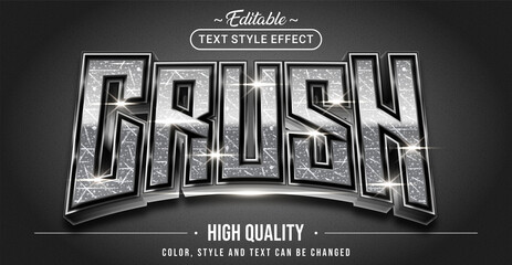 Leinwandbilder - Editable text style effect - Crush text style theme.