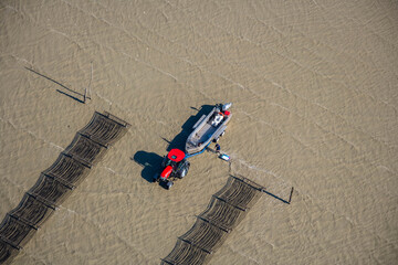 Wall Mural -  Coastal Aquaculture Normandy France