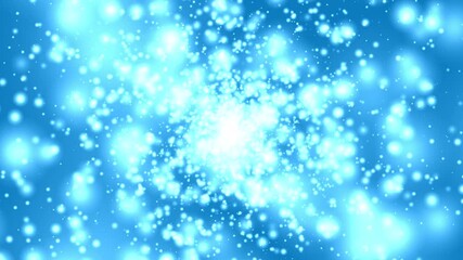 Wall Mural - abstract blue 4k motion background with flowing white lights come from the center.