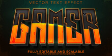 Gamer Fire Text Effect, Editable Esport And Lava Text Style