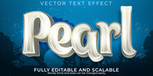 Pearl White Text Effect, Editable Water And Clean Text Style