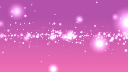 Wall Mural - Shiny floating lights appear from the center of purple and pink background.