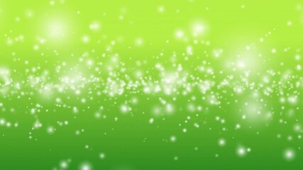 Wall Mural - green 4k motion background for celebration with floating lights appear from the center.