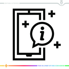 Line icon for software update illustrations with editable strokes. This vector graphic has customizable stroke width.