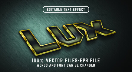 Poster - luxury 3d text effect. editable text effect with golden style premium vectors