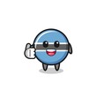 © heriyusuf - botswana flag mascot doing thumbs up gesture