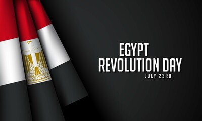 Wall Mural - Egypt Revolution Day Background Design. Vector Illustration.