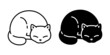 © CNuisin - cat vector kitten calico icon logo sleeping breed symbol cartoon character doodle design animal illustration isolated