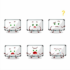 Sticker - Cartoon character of white board with what expression