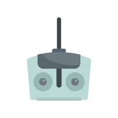 Poster - Drone remote control icon flat isolated vector
