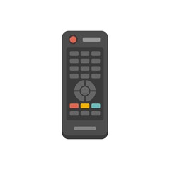 Poster - Media remote control icon flat isolated vector