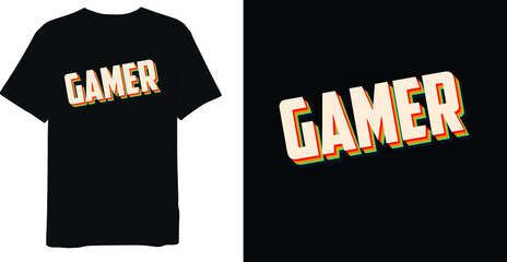 Canvas Print - Vintage Gaming T-shirt Design 