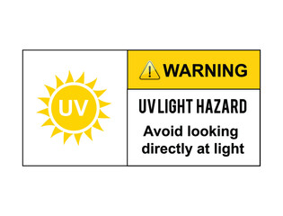 Wall Mural - UV light hazard sign 