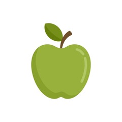 Poster - Fresh apple icon flat isolated vector