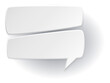 Chat message. Blank white paper speech balloon
