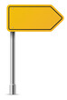 Arrow road sign. Realistic street direction pointer