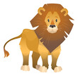 Lion icon. Big savanna cat. Safari animal