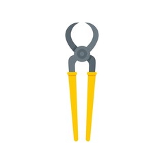 Sticker - Carpenter pliers icon flat isolated vector