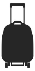 Canvas Print - Suitcase icon. Black silhouette of travel bag. Vacation symbol