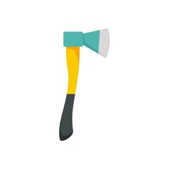 Sticker - Carpenter axe icon flat isolated vector